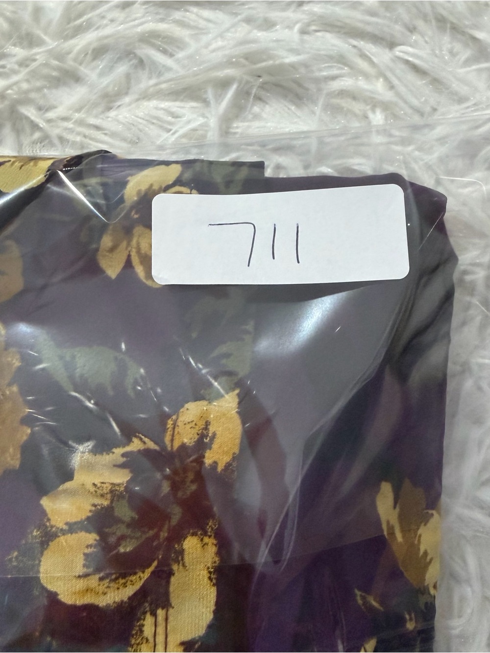 Susan Graver Womens 3X Liquid Knit Floral Top Purple Yellow Bell Sleeve Office - Picture 7 of 7